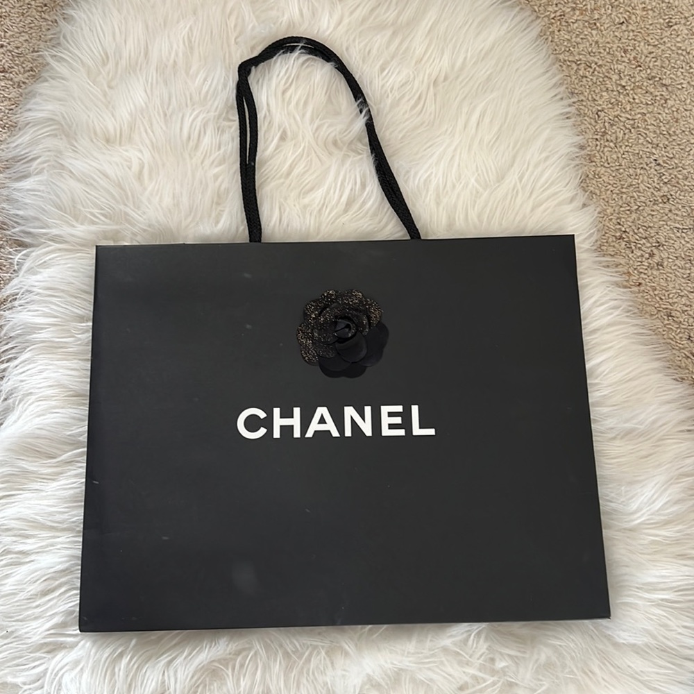 Large Chanel holiday paper bag
